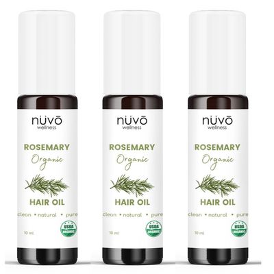 Rosemary Oil for Hair Growth - Blended with Organic Jojoba Oil - Use for Hair Skin Nails - Product of Canada (3 Pack)