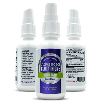 CCL Advanced Glutathione Spray NAC Supplement, Liquid Glutathione Sublingual, N-Acetyl-cysteine Antioxidant Spray Supports Immune Health - Fresh Flavor, Non-GMO, Vegan, Gluten-Free (60 Servings)