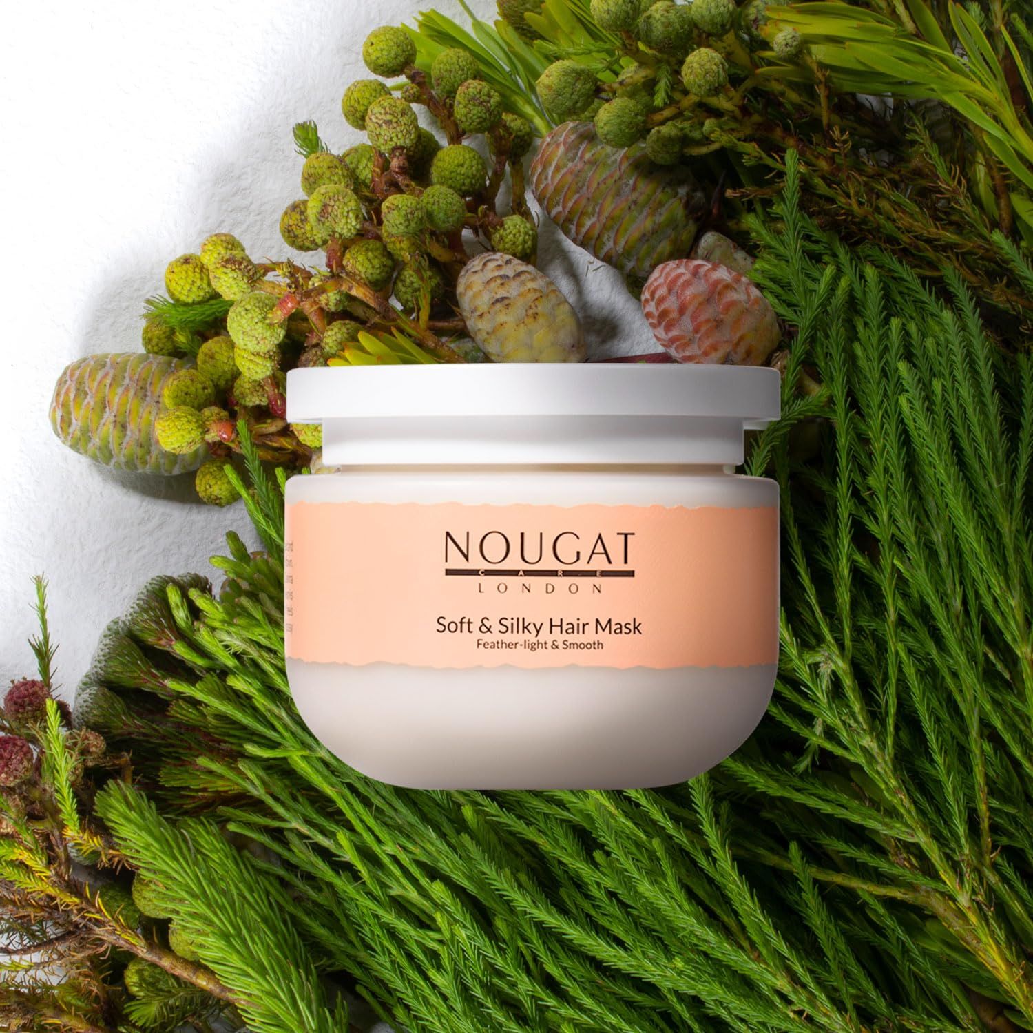 NOUGAT Soft Silky Hair Mask, Intense Hydrating Nourishing with Botanical Oils, Fast Absorbing, ideal for Dry Damaged or Color Treated Hair,Contains Vitamin E,Vitamin B5, Argan Oil 9.17oz
