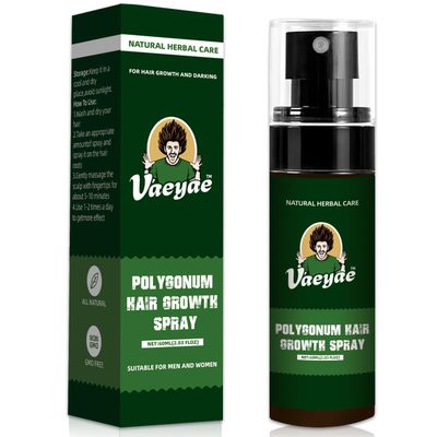 VAEYAE Polygonum Multiflorum Spray For Hair Growth Darking,Natural He Shou Wu Gray Serum Scalp Hair Loss Thinning Reverse Products,Herbal Thicker Longer Regrowth Thickening Spray For Men Women
