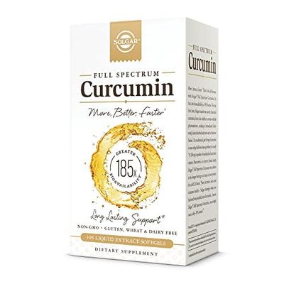 Solgar Full Spectrum Curcumin - 105 LiCaps - Superior Absorption - Brain, Joint Immune Health - Vegan, Gluten-Free, Non-GMO, Dairy Free - 105 Servings