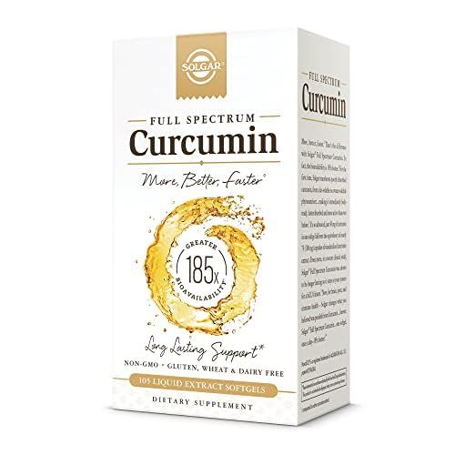 Solgar Full Spectrum Curcumin - 105 LiCaps - Superior Absorption - Brain, Joint Immune Health - Vegan, Gluten-Free, Non-GMO, Dairy Free - 105 Servings