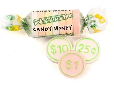 Smartie Candy Money Rolls 20 Pack Bag - Candy Coins In Assorted Fruit Flavors. Weight 8 oz