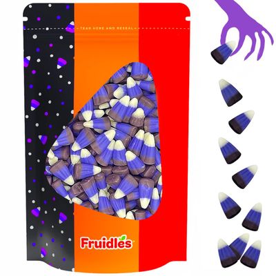 Fruidles Halloween Candy Corn Treats, Gluten-Free, Fun Festive Holiday Snacking (Half-Pound, Blackberry Cobbler)