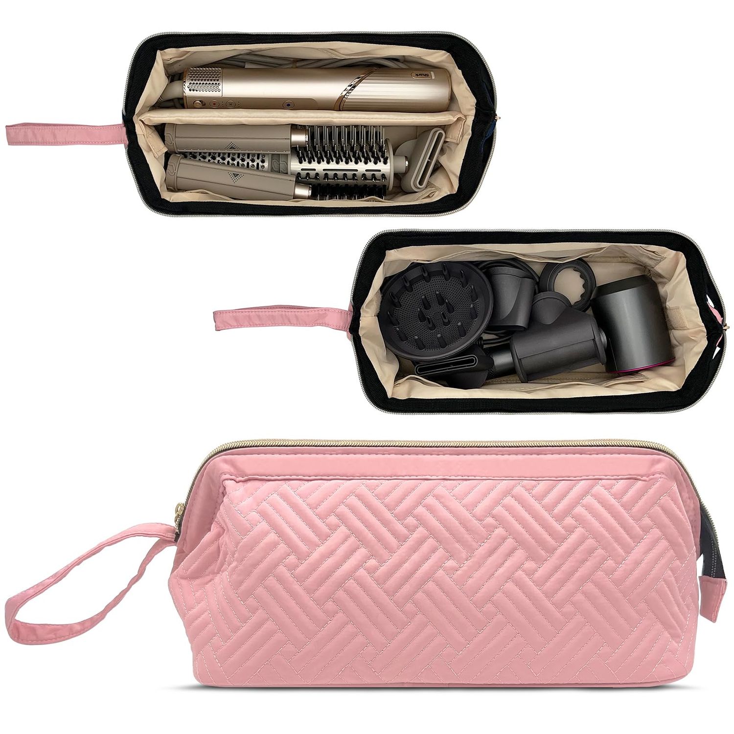 Shark Flexstyle Dyson Airwrap Hair Dryer Brush Travel Bag Portable Carrying Case for Revlon Hair Tools Waterproof Dustproof Shockproof Flat Curling Iron Organizer