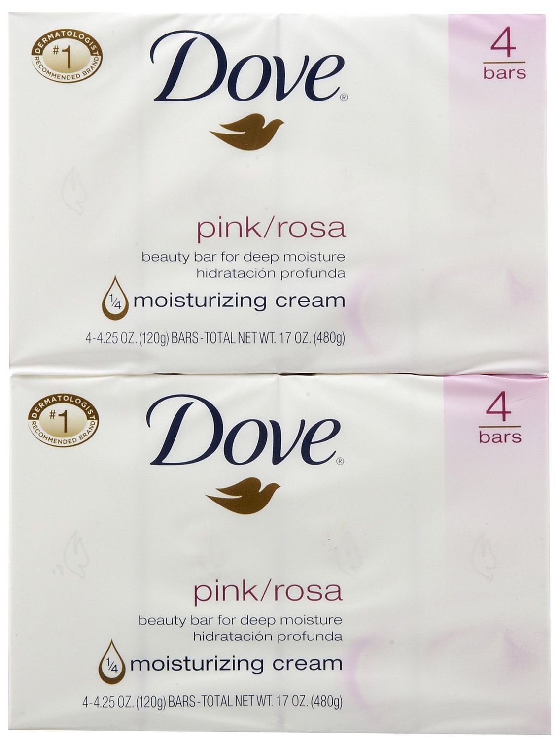 Dove Beauty Bar - Pink - 4 oz - 4 ct - 2 pk
