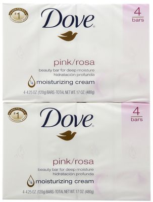 Dove Beauty Bar - Pink - 4 oz - 4 ct - 2 pk