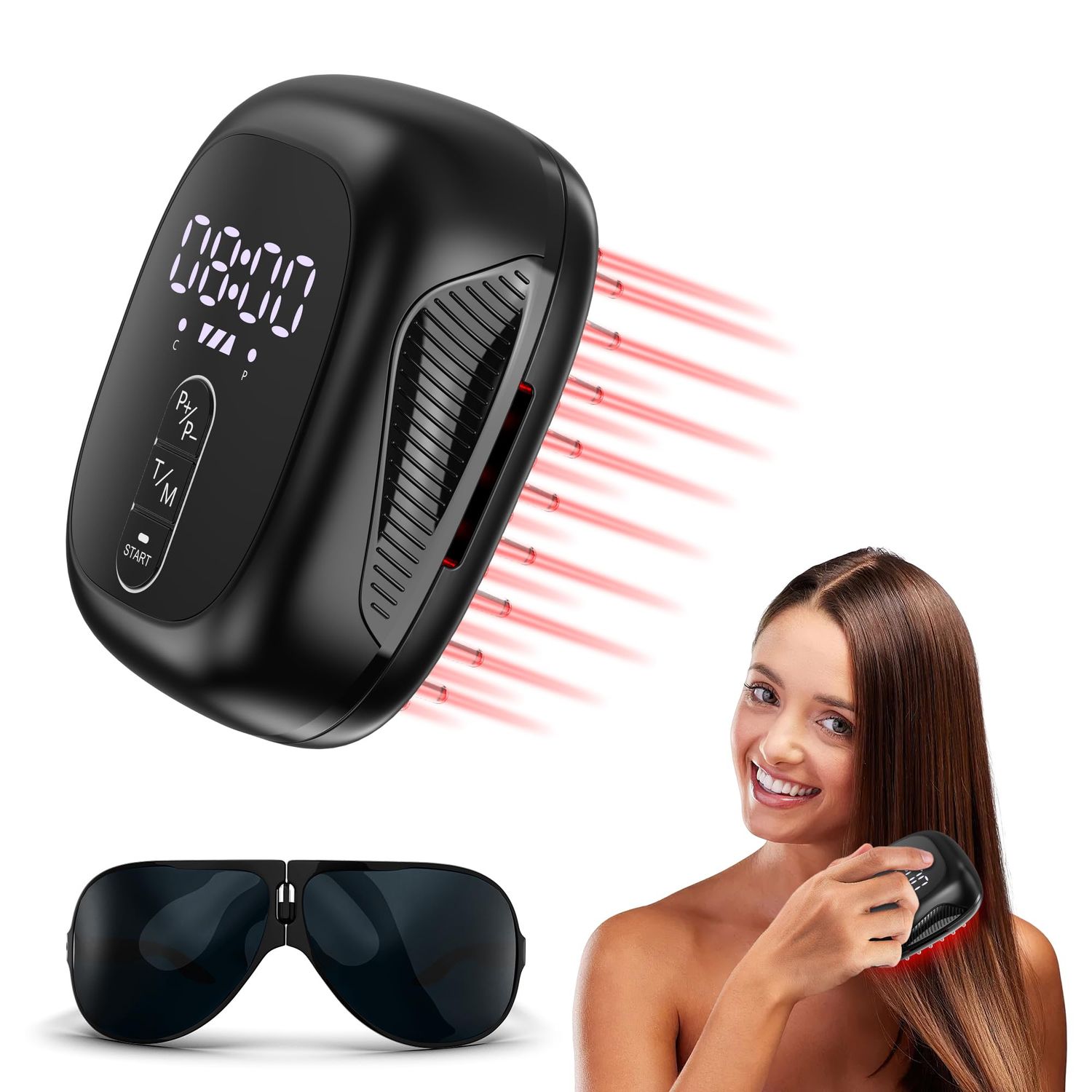 Laser Therapy Hair Growth Comb, New Model Lasercomb-002 laser comb for hair growth for Men and Women