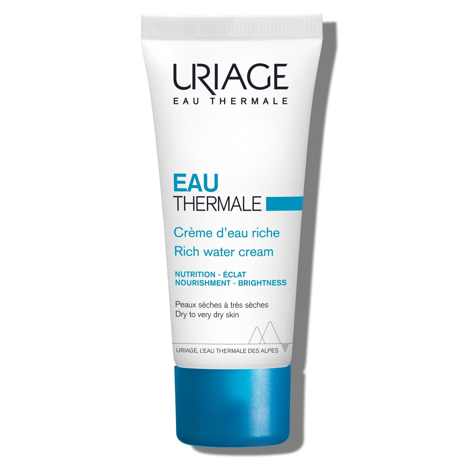 URIAGE Rich Water Cream Moisturizing Face Cream with Hyaluronic Acid, 24H Intense Hydration, Boosts Radiance, Non-Comedogenic, 40 mL 1.35 oz