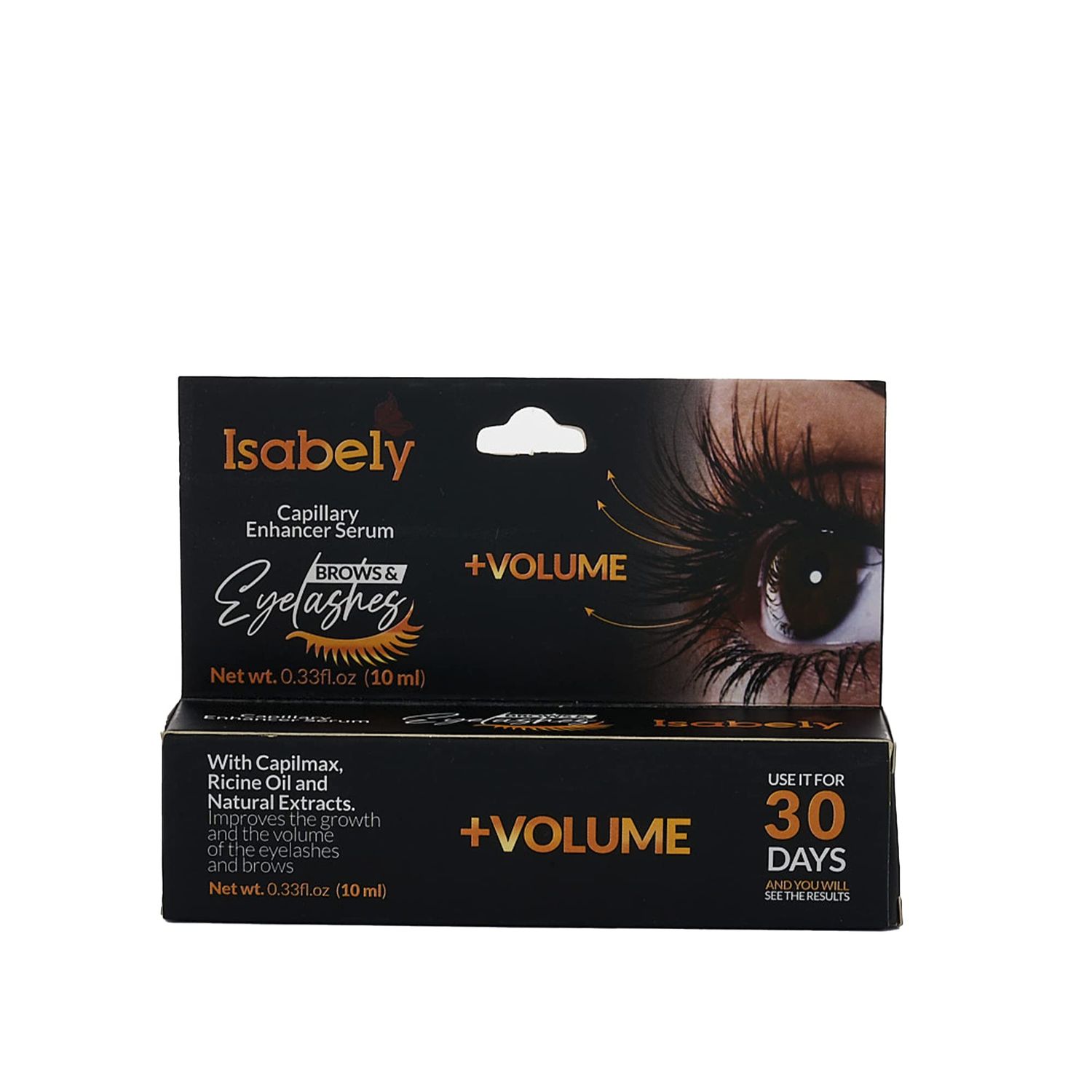 ISABELY - Eyebrow and Eyelash Serum - With Castor Oil, Capilmax, Caviar and Natural Extracts - Eyelash Growth Serum - Eyebrow Growth Serum - For More Volume and Thickness - 10ML
