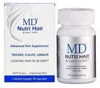 MD Nutri Hair Growth Supplement con biotina (30 cpsulas) Previene la cada del cabello, minimiza la cada del cabello, el adelgazamiento, la rotura y promueve el cabello ms largo y grueso Formul