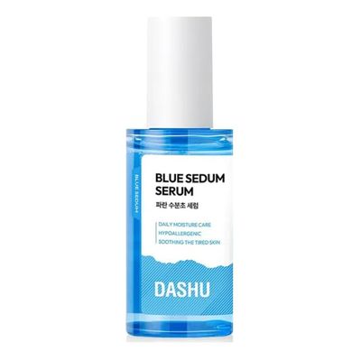 DASHU Blue Sedum Water Serum Hydrating Skin Serum Water Based Moisturizer for Face 8 Hyaluronic Acids Mens Grooming Essentials 2.19 fl oz