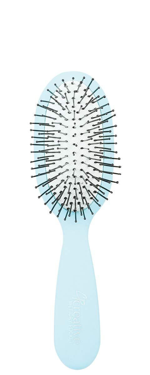 Creative Hair Brushes WetDry Pocket Travel Hair Brush, Blue