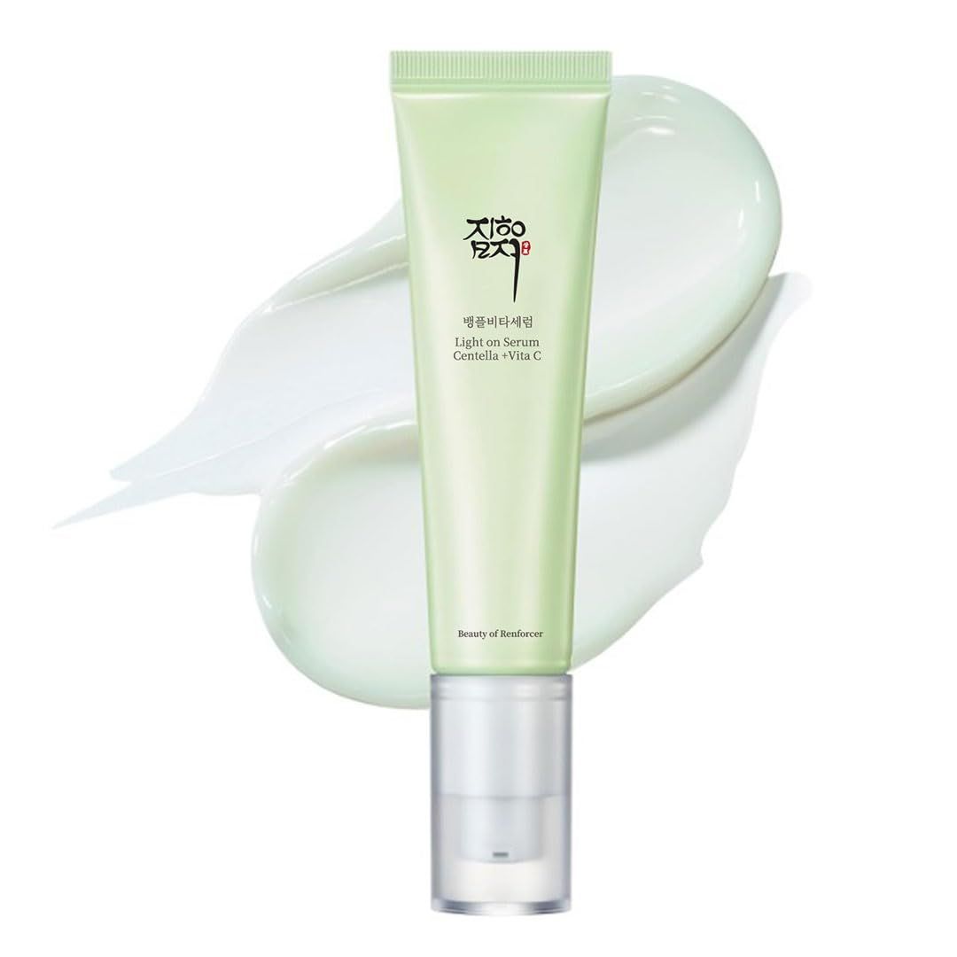 Beauty of Renforcer Light On Serum Centella Vitamin C Serum - Dark Spot Corrector for Fine Lines, Pigmentation, and Hydration - Korean Skin Care Moisturizer for Men and Women, 30ml (1 fl. oz)
