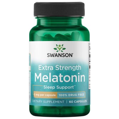 Swanson Extra Strength Melatonin 5mg 60 Capsules