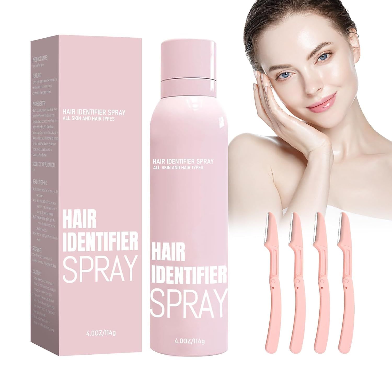 Skin and Hair Identifying Spray for All Types - Face Shaving and Body Hair Identifier (1 Set)