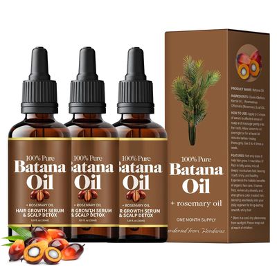 methill Batana Oil for Hair Growth with Rosemary, 100 Organic Batana Oil from Honduras, Reduce Hair Loss Nourishes Hair, for All Hair Types, 30ml 1 Fl Oz (3PCS)