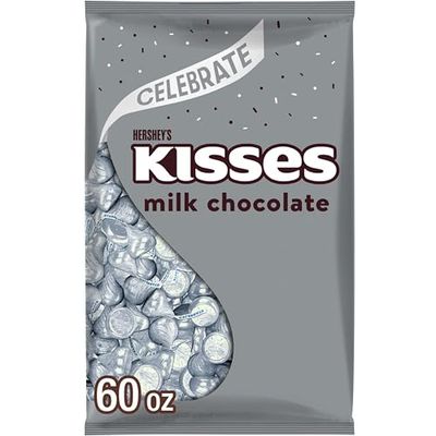HERSHEY&#39;S KISSES Milk Chocolate Candy Bulk Bag, 60 oz