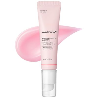 medicube Salmon DNA PDRN Pink Peptide Eye Serum with Niacinamide and 99 Purity Retinol for Fine Lines, Uneven Skin Tone, Korean Skin Care 1.01fl.oz