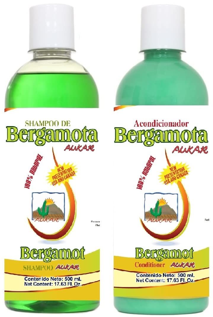 Bergamot Shampoo and Bergamot Conditioner ( SET ) 500 ml ea. 100 Natural, Hair Regrowth No more Dryness. Volume, Thickness and Brightness