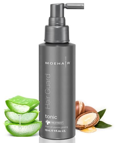 MOEHAIR Hair Guard Tonic Improves Scalp and Hair Health Stimulates Follicles Volumizing Tonic Infused with Argan Oil Ginseng Paraben Sulfate Free (4 Fl. Oz)