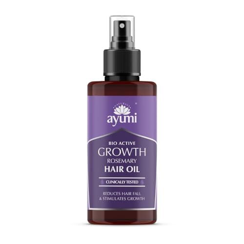 Ayumi Rosemary Oil for Hair Growth Spray100 Natural Clinically Proven Hair Growth Dandruff Treatment Active Bio Oil For Dry Scalp Treatment with Pure Castor Oil Coconut Oil for Hair 3.4 Fl Oz