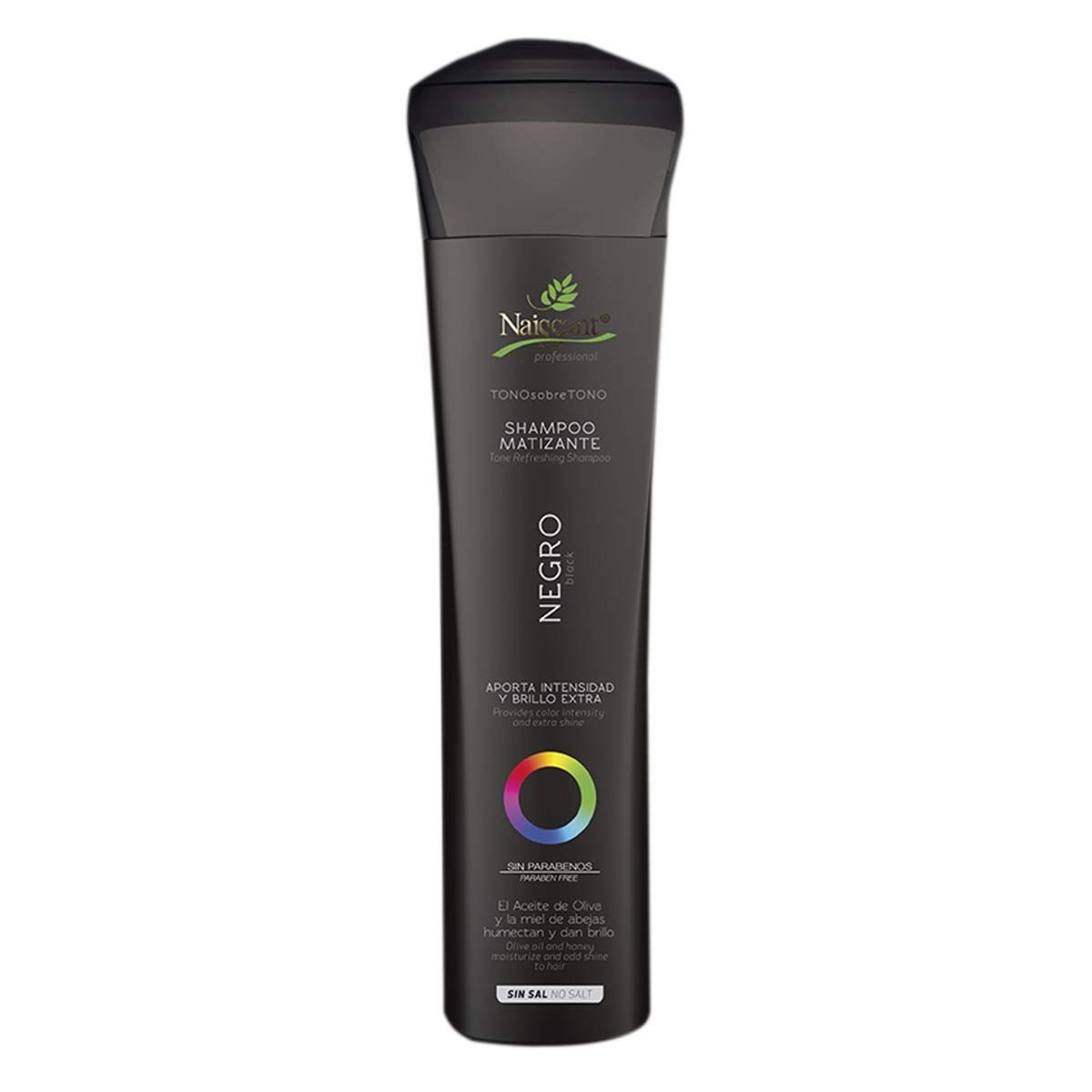 Naissant Cool Black Hair Toning Shampoo Eliminates Brassiness Neutralizes Yellow Orange Tones Paraben, Ammonia Sulfate Free Pro-Vitamin B5, Olive Oil Honey (Negro) 10.1 Fl