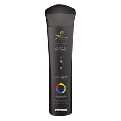Naissant Cool Black Hair Toning Shampoo Eliminates Brassiness Neutralizes Yellow Orange Tones Paraben, Ammonia Sulfate Free Pro-Vitamin B5, Olive Oil Honey (Negro) 10.1 Fl