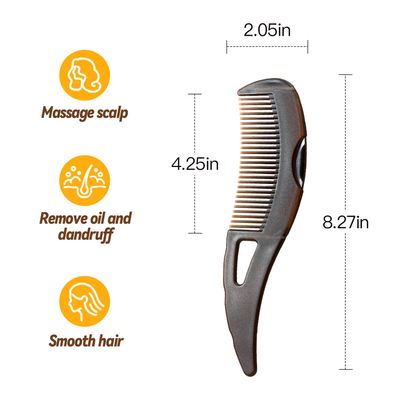 Dandruff Comb, Hollow Wide Tooth Hairbrush for Scalp MassageRefreshing and DandruffDirt Removal, Reduce Scalp ItchingOil, Plastic Scalp Care Comb with GuaSha Handle for Women Men Kids, 8.3x2.1Inch