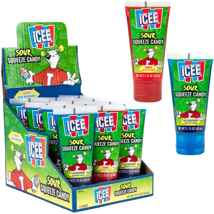 ICEE Sour Squeeze Candy - 12 Bottles - 2.1 FL OZ