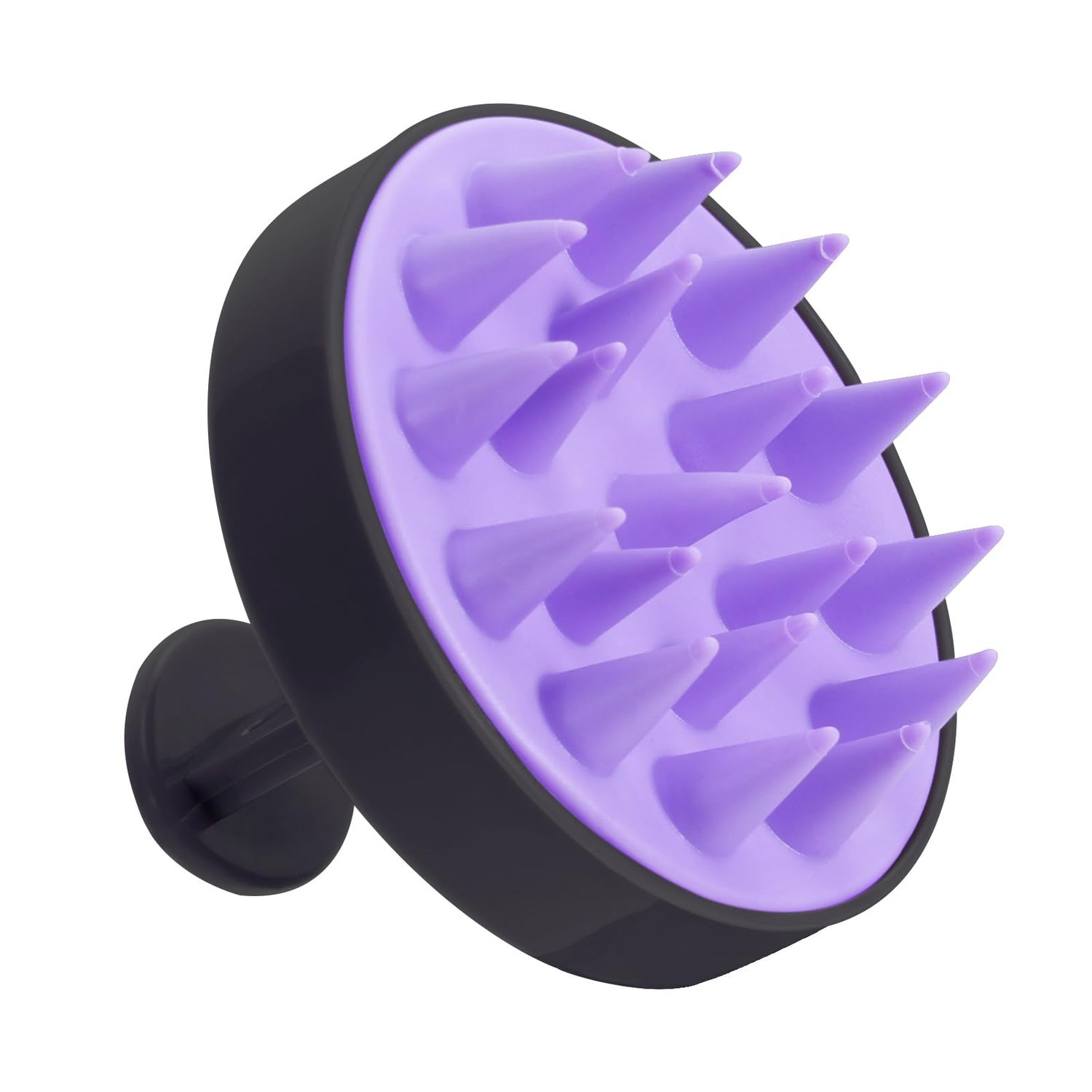 Shampoo Brush Hair Brush Scrubber Massage Scalp Soft Silicone Shampoo Brush for Hair Brush Shower Brush for Wet Dry Scalp Care Dandruff Removal for Women Men, Black