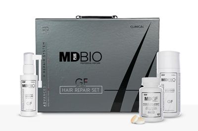 MD PLUS BIO Hair Transplant Repair Set - Hair Care Package with Shampoo, Serum and Multivitamins - Advanced Hair Care Products Containing Biotin, Keratin, Collagen - (3 Months)