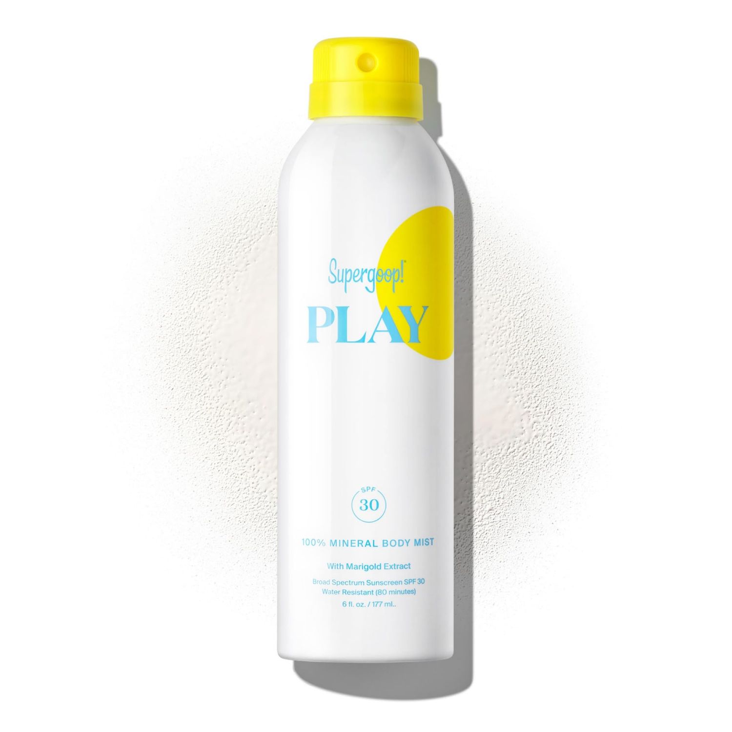 Supergoop! PLAY 100 Mineral Sunscreen SPF 30 Mist, 6 fl oz - Full-Coverage Body Sunscreen Spray for Sensitive Skin - Water Sweat Resistant - Great for Active Days