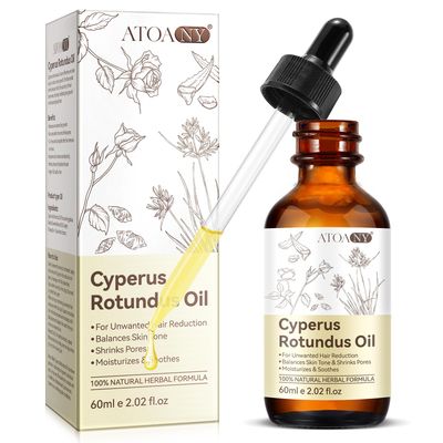 Cyperus Rotundus Oil, Cyperus Rotundus Oil for Hair Removal, Natural for Reducing Body Hair Growth, Smooth Skin Hair Removal, Moisturizing Soothing, Suitable for All Skin Types (1Pc60ML)
