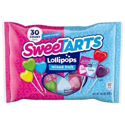 SweeTARTS Valentine&#39;s Day Heart Pops 30ct (.56oz lollipops)