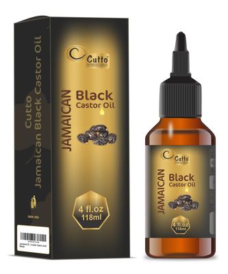 CUTTO -THE BEAUTY OF NATURE Jamaican Black Castor Oil (4 fl oz 118 ml),Traditional Handmade with Typical and Traditional roasted castor beans smell