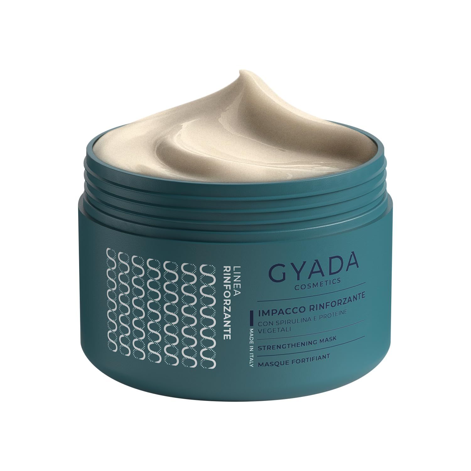 GYADA Strengthening and Repairing Hair Mask with Spirulina - Hydrating Nourishing Mask for Dry Damaged Hair - Anti Hair Loss - Vegan Green Formula - Cruelty Free - 8.45 Fl Oz