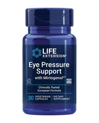 Life Extension Eye Pressure Support with Mirtogenol - Eye Health Supplement for Healthy Eye Pressure - with French Maritime Pine bark - Gluten-Free, Vegetarian, Non-GMO - 30 Capsules