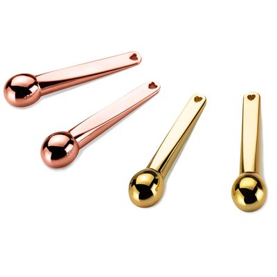 LISAPACK 4 Pack Metal Eye Cream Applicator, Eye Serum Roller Ball Massager Stick for Reduce Depuffer, Massage (GoldRose Gold)