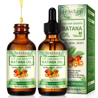 Batana Oil for Hair Growth, 100 Pure Organic Cold Press Batana Oil from Honduras, Thicker Stronger Hair, Eliminate Split Ends, Prevent Hair Loss, Nourishes Scalp Hair and Skin (60ml) (2)