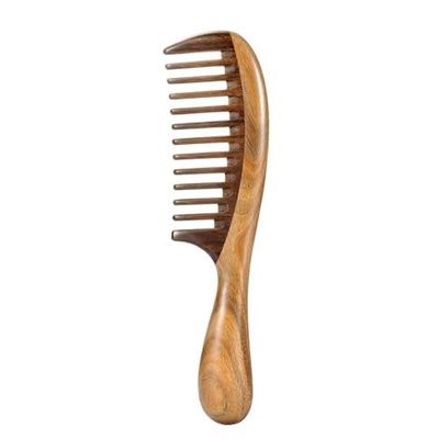 TECHSUPREME Handmade Rosewood Comb for Men Women Natural Wooden Hair Comb Anti-Static Scalp-Friendly Wide Fine Tooth Comb for Hair Growth Frizz-Free Styling (PreBinaComb)