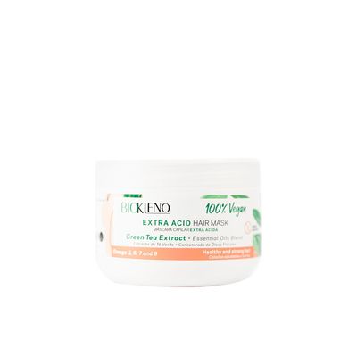 Kleno Extra Acid Hair Mask 100 Vegan - Green Tea Extract, Essential Oils Blend, Omega 3, 6, 7, 9 - Nourishes, Strengthens, Restores Shine, 8.45 fl oz