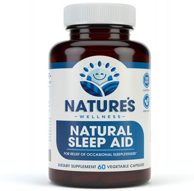 Premium Natural Sleep Aid for Adults - Effective Relief - Non Habit Forming - Wake Up Feeling Refreshed - Proprietary Blend with Melatonin, Tryptophan, Magnesium, Valerian, Chamomile More - 60 Veg