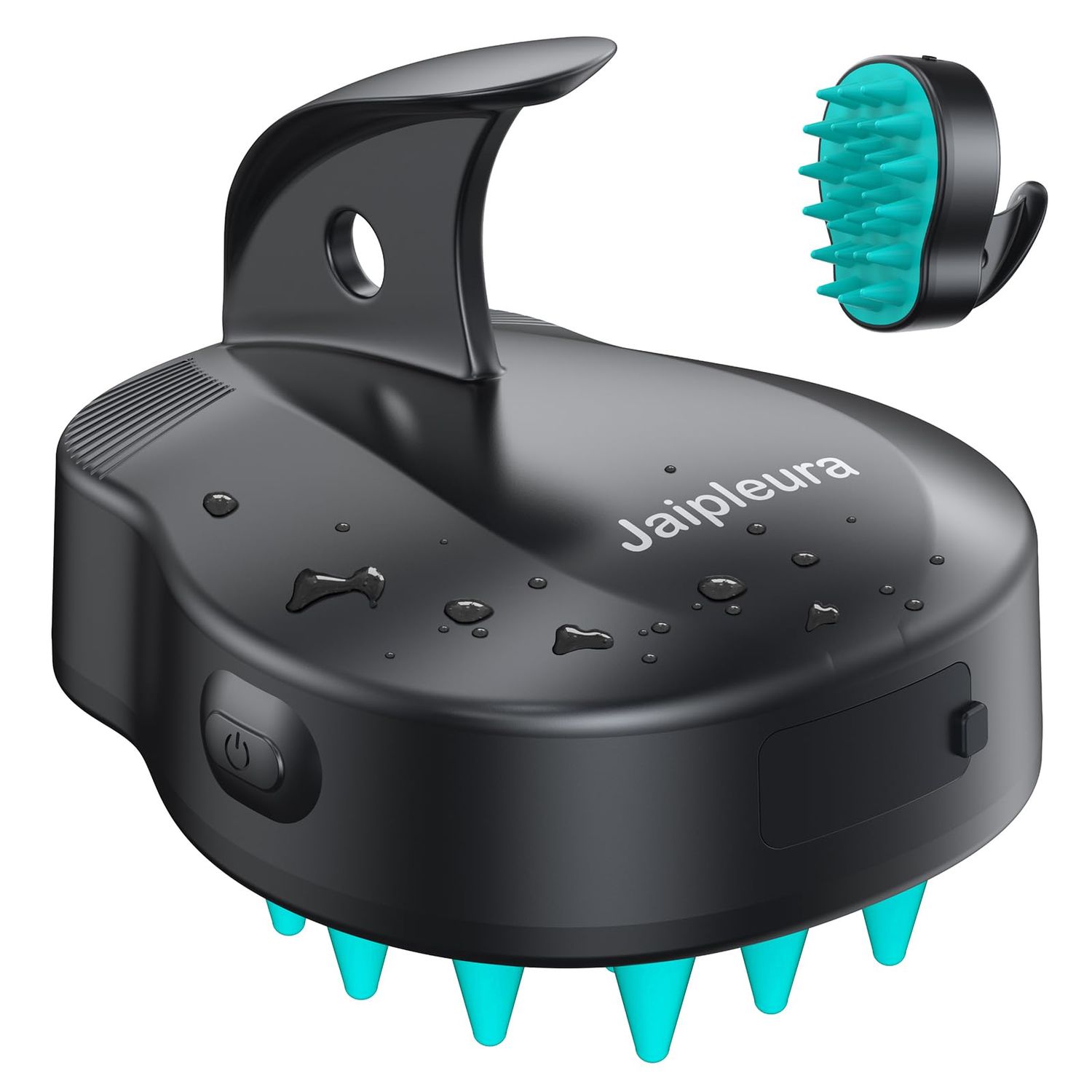 Jaipleura Electric Hair Scalp Massage Brush with Soft Silicone Bristles,3-Level Vibration,IPX6 Waterproof for Hair Growth Dandruff Removal, Scalp Exfoliator (Light Blue)