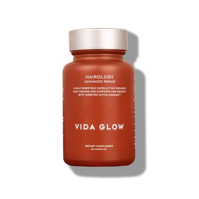 Vida Glow Hairology Hair Growth Regrowth Capsules - Supports Thicker, Stronger Hair, Reduces Thinning Loss with Biotin, 30 Vegan Capsules for Healthy Hair in Women
