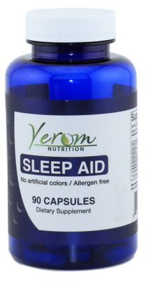Yerom Nutrition Sleep Aid - All-Natural Relaxation Support with Valerian Root, Chamomile, Passion Flower More, Allergen-Free, 90 Vegan Capsules