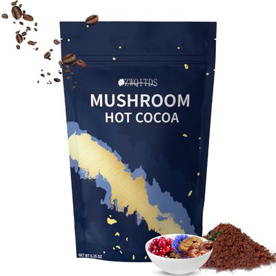 Mushroom Hot Cocoa with Melatonin, Reishi Glycine - Fall Asleep Faster, Relax Your Mind, Cool Body Temperature - Sleep Support for Adults, Stress Relief, Nighttime Drink (20 Servings)