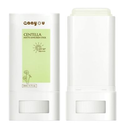 Sunscreen Stick SPF PA50 Centella Sunscreen Korean Sunscreen Stick Soothing Moisture Matte Sun Stick for Face Body Non Greasy, No White Cast