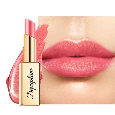 Depuplum Peach Pink Lipstick Moisturizing for Women Shimmer Tinted Lip Balm Hydrating Nourishing Lip Gloss Vegan Cruelty Free Lip Makeup, ZG107 Candy