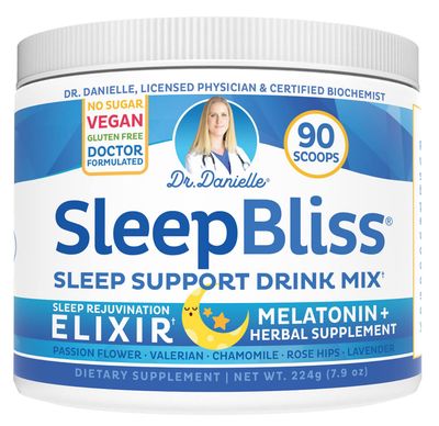 Doctor Danielle Sleep Bliss - All Natural Melatonin Sleep Supplement, Support Relief Drink Mix